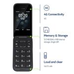 Nokia 2780 Flip - Unlocked, Universal Compatibility, Black