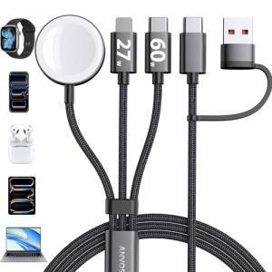 60W Fast Charging Cable for Apple Watch & iPhone