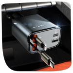 LISEN 69W Retractable Car Charger for iPhone 17
