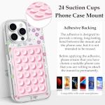 Light Pink Silicone Suction Phone Case Mount