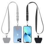 CACOE Adjustable Phone Lanyard Set - Black & Gray