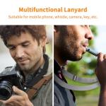 CACOE Adjustable Phone Lanyard Set - Black & Gray