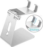 OMOTON Adjustable Aluminum Cell Phone Stand with Charging Port