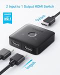 Anker 4K HDMI Switcher, 2 Inputs, HDR 3D