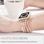 Beaded Apple Watch Band for Women - Rose Gold