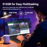 Tylvx 2-in-1 Tablet/Laptop,15.6" Laptop Computer with FHD 360 Flip Touchscreen, Dual-Core M3-8100Y up to 3.4GHz,16GB RAM 512GB SSD, Win 11,Deep Purple,for Student,Note-Taking, Entertainment