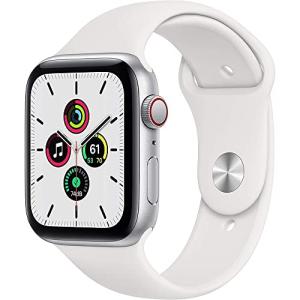 Apple Watch SE (GPS + Cellular, 40mm) - Silver Aluminum Case with White Sport Band (Renewed)