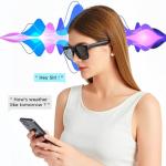 GS01 Smart Bluetooth Sunglasses, Audio Sunglasses With Speaker,Polarized lens, Touch Control, Open Ear Music and Hands-Free (Red)