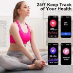 Fempoin Smart Watch, Smartwatch for Women Men with 24 Sport Modes, IP68 Waterproof Fitness Tracker with 24/7 Heart Rate/Sleep/SpO2 Monitor, Step Tracker, Pedometer, Activity Tracker for Android iOS