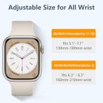 DaQin 8 Pack Sport Bands Compatible with Apple Watch Band 40mm 41mm 42mm 44mm 45mm 46mm 49mm 38mm for Women Men, Soft Silicone Waterproof Strap for iWatch Series 11 10 9 8 7 6 5 4 3 2 1 SE Ultra