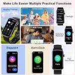 Fempoin Smart Watch, Smartwatch for Women Men with 24 Sport Modes, IP68 Waterproof Fitness Tracker with 24/7 Heart Rate/Sleep/SpO2 Monitor, Step Tracker, Pedometer, Activity Tracker for Android iOS