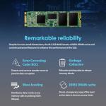 Transcend MTS830 256GB M.2 2280 SATA III SSD with Dram Cache, Up to 530MB/s, Compatible w/Ultrabook/Laptop/PC/Desktop, 3D TLC NAND Flash Internal Solid State Drive, LDPC Error Correction ECC, B+M Key