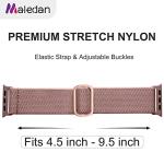 Maledan Stretchy Nylon Solo Loop Compatible with Apple Watch Bands 38/40/41/42mm for Women & Men, Adjustable Sport Elastic Wristband Strap for iWatch Ultra 2 Series SE/11/10/9 8/7/6/5/4/3/2/1, 10 Pack