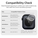 amBand Bands Compatible with Apple Watch 9/8/7/6/5/4 & SE 3/2/1 45mm/44mm Case for Men, M1 Sport Series Rugged Case Protective Cover for iWatch SE3/SE2/6/SE/5/4/3 42/44/45mm Men Black