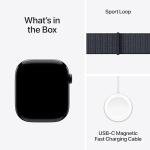Apple Watch Series 10 [GPS 46mm case] Smartwatch with Jet Black Aluminum Case with Ink Sport Loop. Fitness Tracker, ECG App, Always-On Retina Display, Carbon Neutral