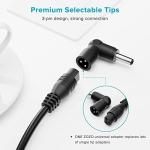 ZOZO Universal Laptop Charger 90W AC Adapter for HP Dell Gateway Toshiba Lenovo Acer ASUS Samsung Sony Ultrabook Chromebook DC Output 12V 15V 18.5V 19V 19.5V 20V Power Supply Cord with 19 Tips