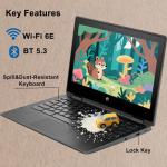 HP Chromebook Pro X360 Fortis 2-in-1 Flip Laptop & Tablet (11.6" Touchscreen, Intel CPU, 8GB RAM, 128GB Storage (64GB+64GB SD)), Rugged & Spill-Resistant, Long-Battery Life, Home, Students, Chrome OS