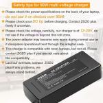 ZOZO Universal Laptop Charger 90W AC Adapter for HP Dell Gateway Toshiba Lenovo Acer ASUS Samsung Sony Ultrabook Chromebook DC Output 12V 15V 18.5V 19V 19.5V 20V Power Supply Cord with 19 Tips
