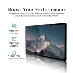 2-in-1 Laptop/Tablet (2025), Windows 11 PC with Magnetic Keyboard, 12” 2K FHD IPS Touchscreen Display, 4-core N95, 12GB DDR5 RAM 512GB SSD, 2 Stereo Speakers Computer for Home Business Students