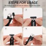 6 Pcs Watch Band Keepers, 18mm/20mm/22mm Silicone Watch Strap Holder Loops Watch Strap Retainer Black Rubber Watch Strap Keeper Replacement Watch Band Fastener Rings for Smart Sport Watches Parts