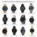 Tranesca Aluminum Watch Stand for Multiple Brand smartwatches, Compatible with Michael Kors, Fossil Gen 6 Hybird/Gen 6/Gen 5/Gen 5e/Gen 4, Armani, Diesel - Stand only