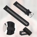 6 Pcs Watch Band Keepers, 18mm/20mm/22mm Silicone Watch Strap Holder Loops Watch Strap Retainer Black Rubber Watch Strap Keeper Replacement Watch Band Fastener Rings for Smart Sport Watches Parts