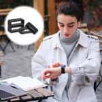 6 Pcs Watch Band Keepers, 18mm/20mm/22mm Silicone Watch Strap Holder Loops Watch Strap Retainer Black Rubber Watch Strap Keeper Replacement Watch Band Fastener Rings for Smart Sport Watches Parts