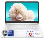 HP Ultrabook Laptop, Snowflake White Design, Intel Quad-Core CPU, 16GB RAM, 128GB SSD + 1TB OneDrive, Windows 11 with Copilot AI — Ideal for Students & Home Use