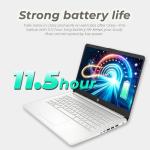 HP Ultrabook Laptop, Snowflake White Design, Intel Quad-Core CPU, 16GB RAM, 128GB SSD + 1TB OneDrive, Windows 11 with Copilot AI — Ideal for Students & Home Use