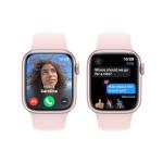 Apple Watch Series 9 [GPS 41mm] Pink Aluminum Case with Pink Sport Band M/L (Renewed)
