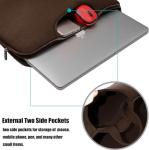 Laptop Case 15.6 Inch, Durable Slim Briefcase Handle Bag & with Extra Pockets, Notebook Computer Protective Case for Laptop Ultrabook, Collapsible Carrying Handles, CoffeeColor