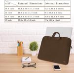 Laptop Case 15.6 Inch, Durable Slim Briefcase Handle Bag & with Extra Pockets, Notebook Computer Protective Case for Laptop Ultrabook, Collapsible Carrying Handles, CoffeeColor