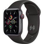 Apple Watch SE (GPS + Cellular, 40mm) - Space Gray Aluminum Case with Black Sport Band (Renewed)