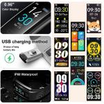 IP68 Waterproof Fitness Tracker with Heart Rate Monitor