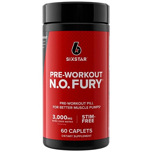 Six Star Nitric Oxide Pre-Workout Supplement, 60 Pills