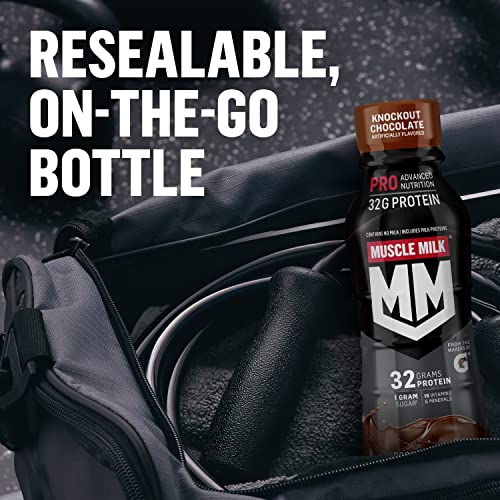 Muscle Milk Pro Strawberry Protein Shakes, 12 Pack