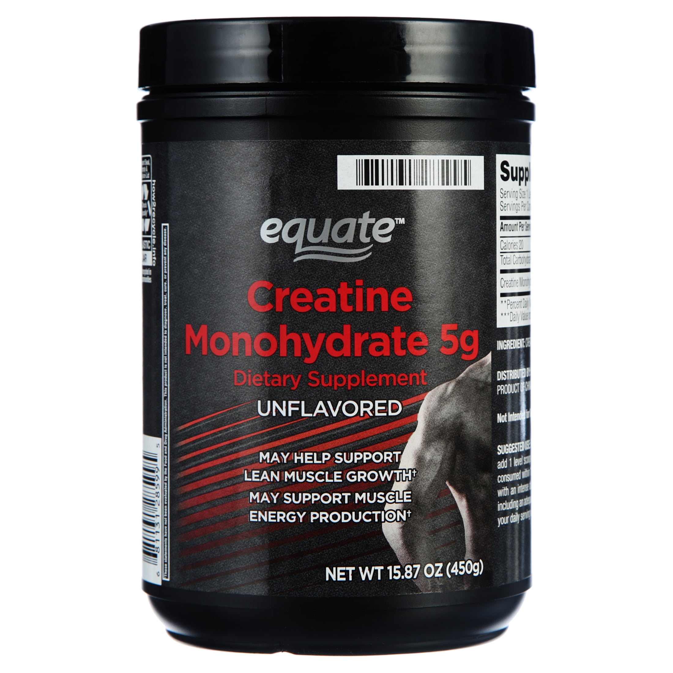 Equate Unflavored Creatine Monohydrate, 5g, 15.87oz