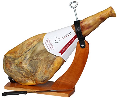Serrano Ham Bone with Stand and Knife