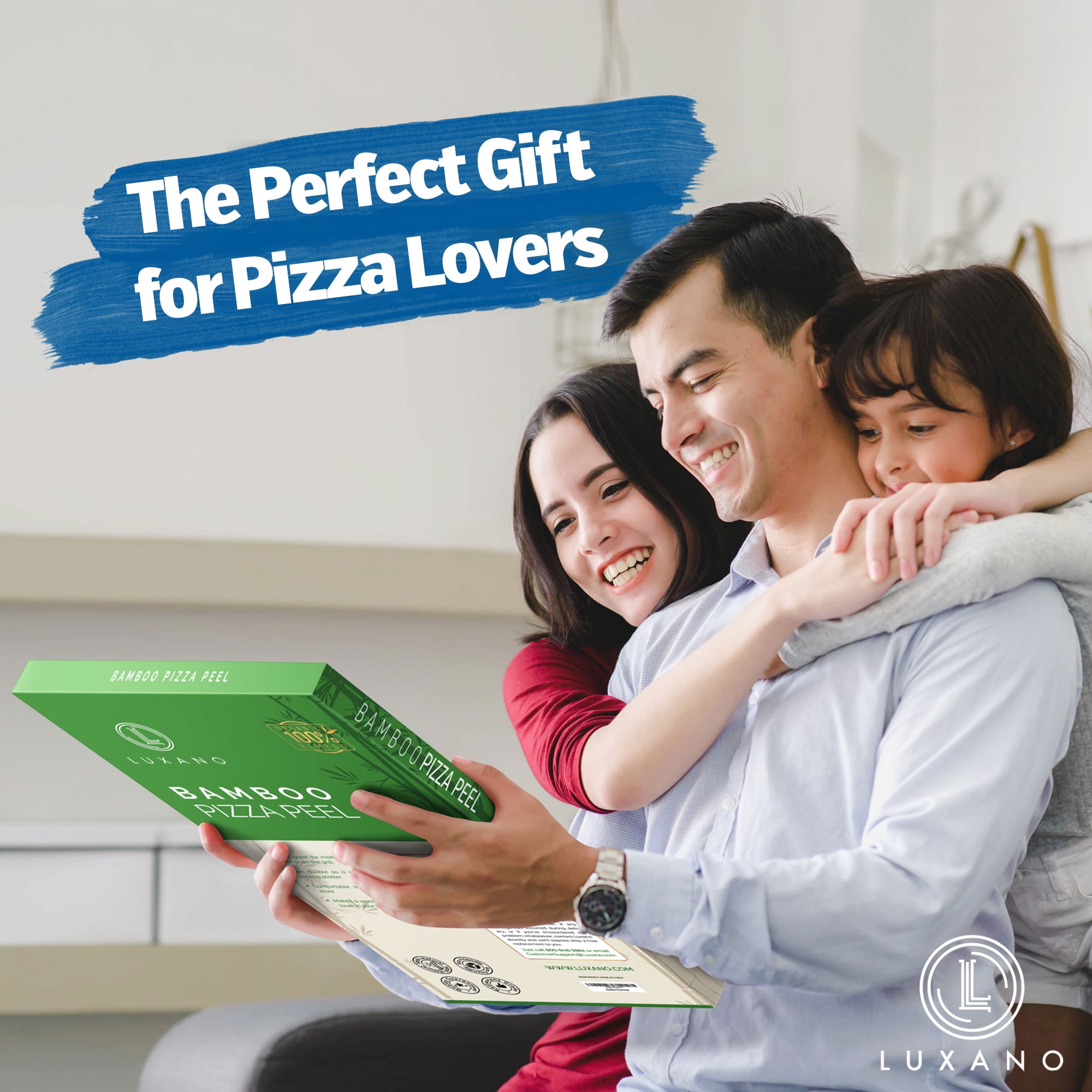 Wooden Pizza Peel with Long Handle, 12 Inch