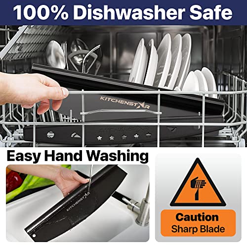 KitchenStar 12-Inch Rocker Pizza Cutter - Sharp & Easy