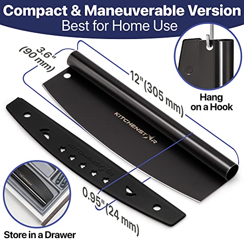 KitchenStar 12-Inch Rocker Pizza Cutter - Sharp & Easy