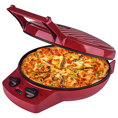 Courant 12" Pizza Maker with Timer - Red