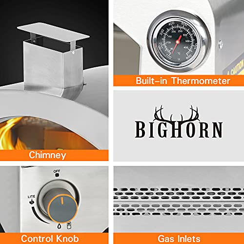 Big Horn Outdoors Portable Propane Pizza Oven