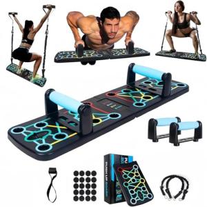 Push Up Board with Resistance Bands - 20 in 1