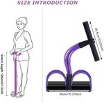 6-Tube Resistance Band Pedal Exerciser for Fitness