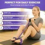 6-Tube Resistance Band Pedal Exerciser for Fitness