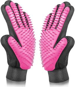 Pet Grooming Glove and Deshedding Mitt for All Fur