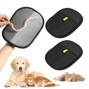 2 Pack Pet Grooming Hair Removal Gloves