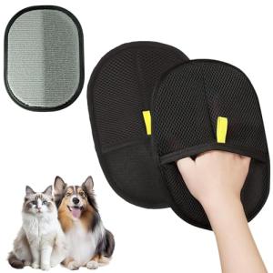AMFUN Reusable Pet Hair Removal Grooming Gloves