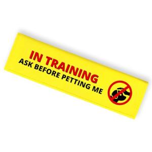 Yellow Dog Leash ID Patch: Training Alert Tag